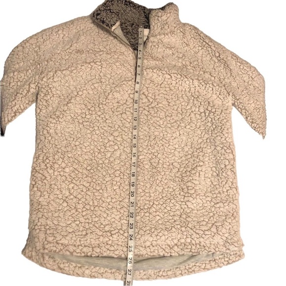Thread & Supply 1/4 Zip Sherpa Wubby Teddy  Pullover Women’s Size Large - Picture 11 of 12